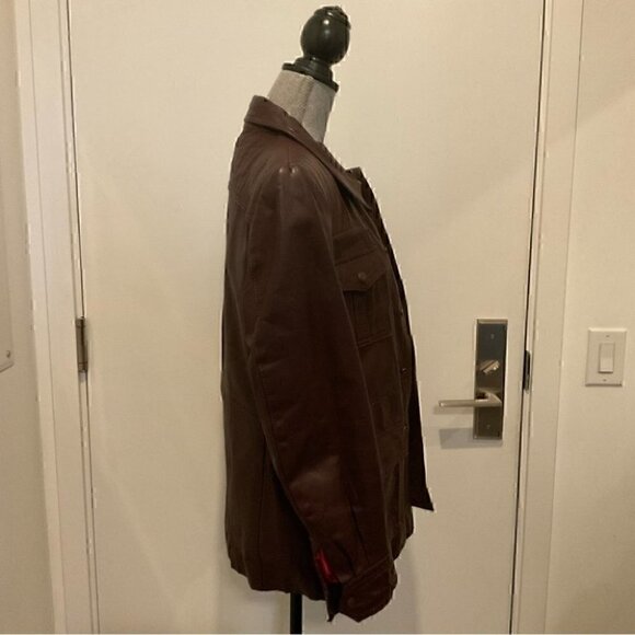🦄RARE 70s Vintage Pierre Desmarais VOYAGEUR Genuine Brown Leather Jacket - Picture 4 of 13